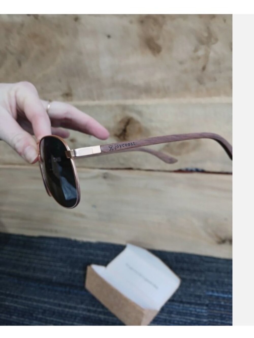 Joycoast Night Rider wooden Aviator Sunglasses Unisex w/ Case polarized UV-400 - Picture 6 of 7